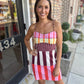 Hannan Stripe Mini Dress- Multi