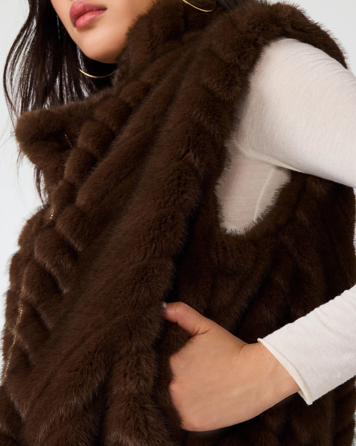 Luxie Vest- Dk Espresso