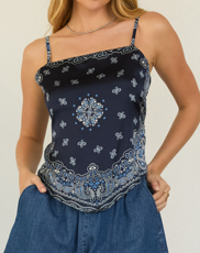 Bandana Hanky Tank- Navy