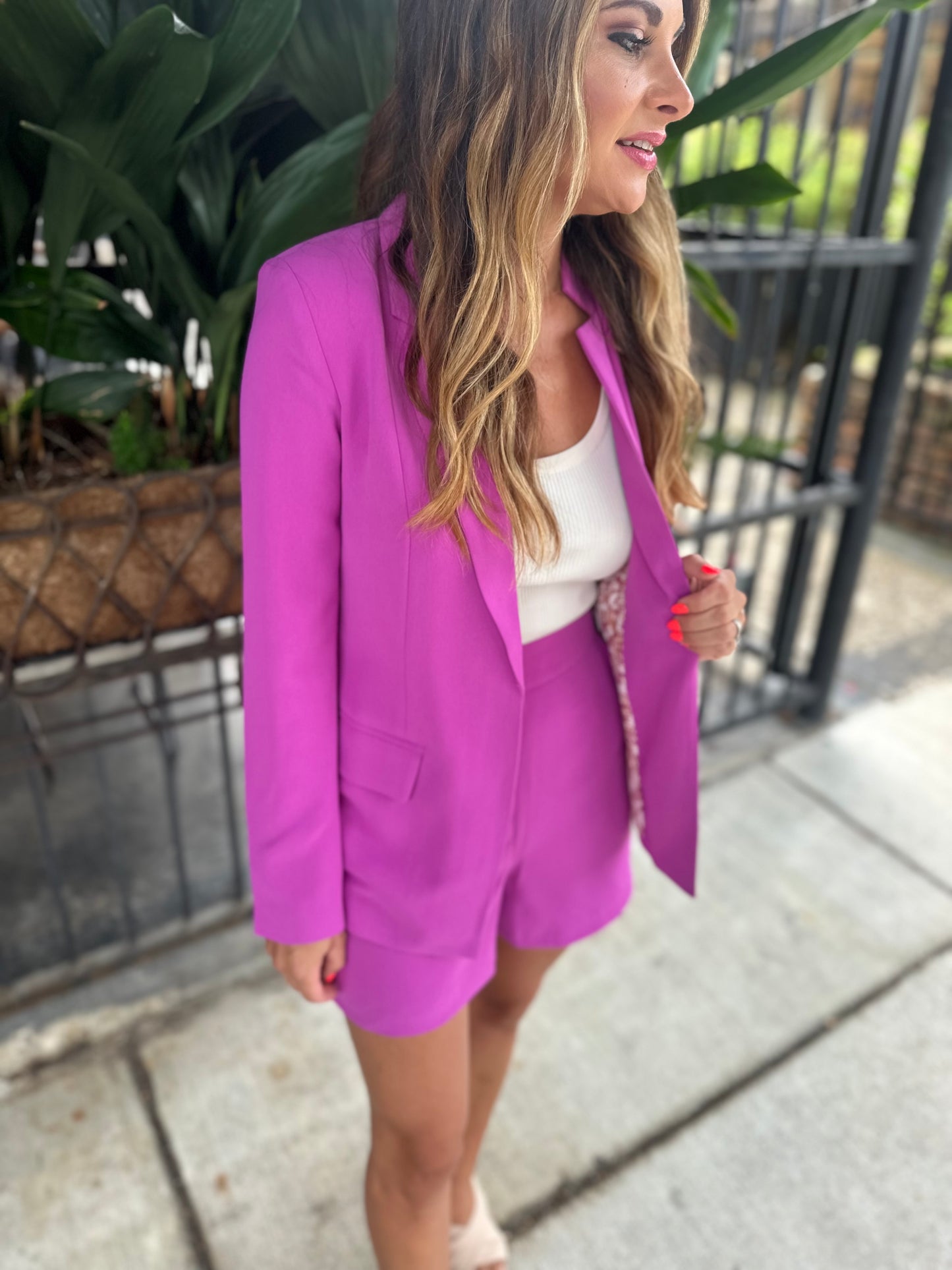 Scarlett Pocket Blazer- Mulberry