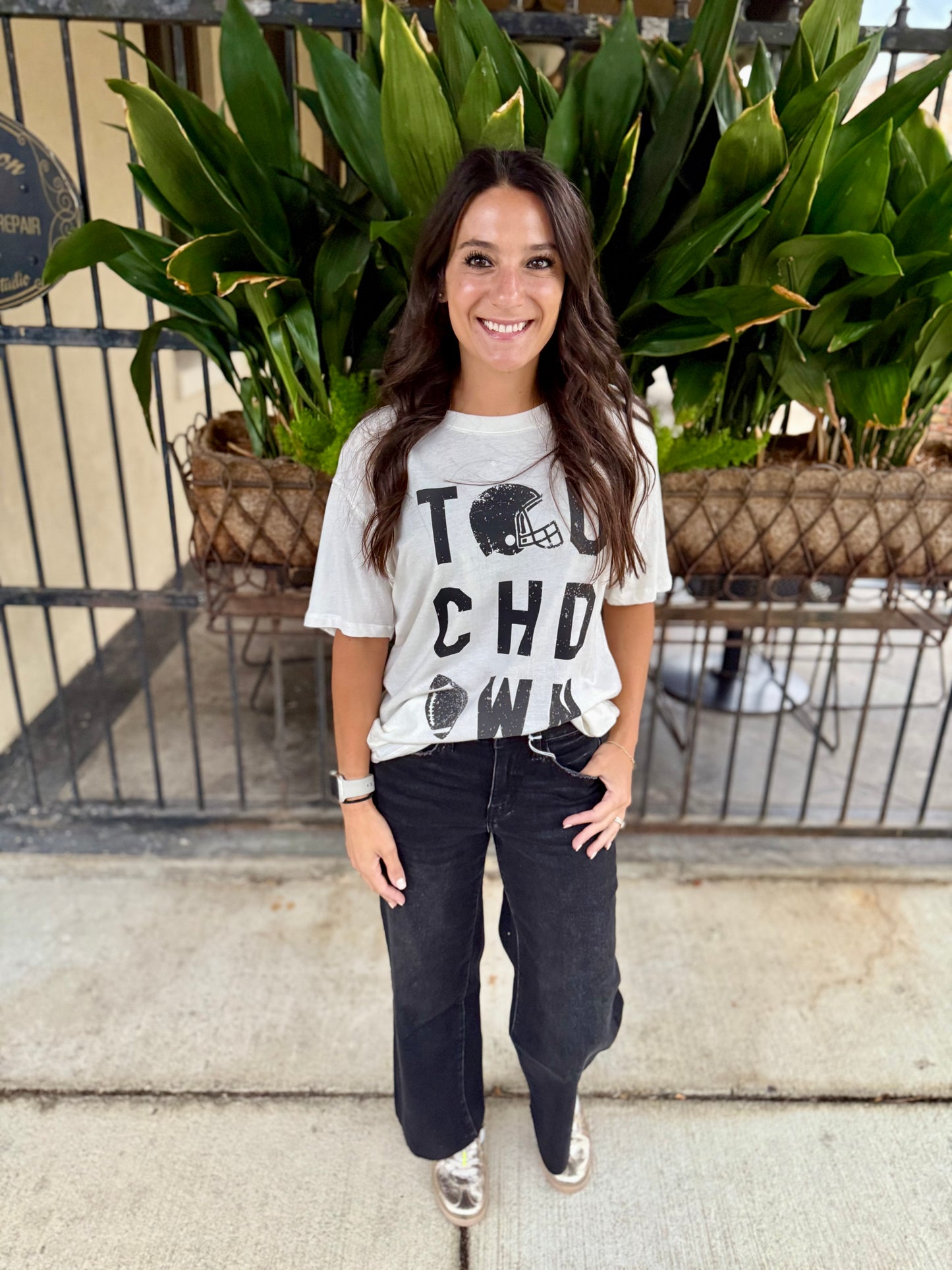 Z Supply Boyfriend Touchdown Tee- Vanilla Ice