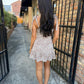 Diggs Eyelet Mini Dress- Taupe