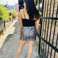 Sequin Mini Skirt- Metal