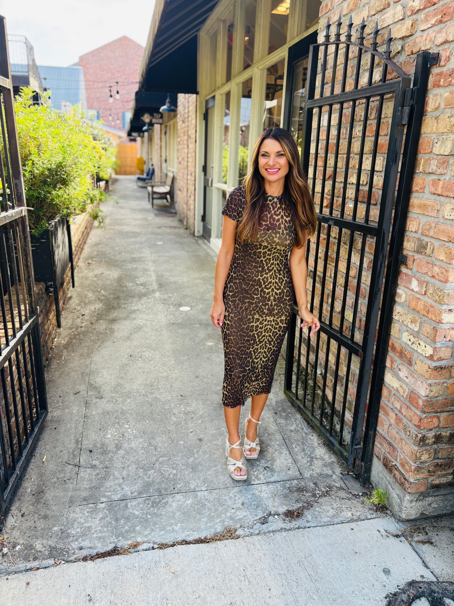 Hailee Dress- Hot Spots/Leopard