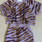 Tiger Sequin Stripe 2 PC SET- Lavender