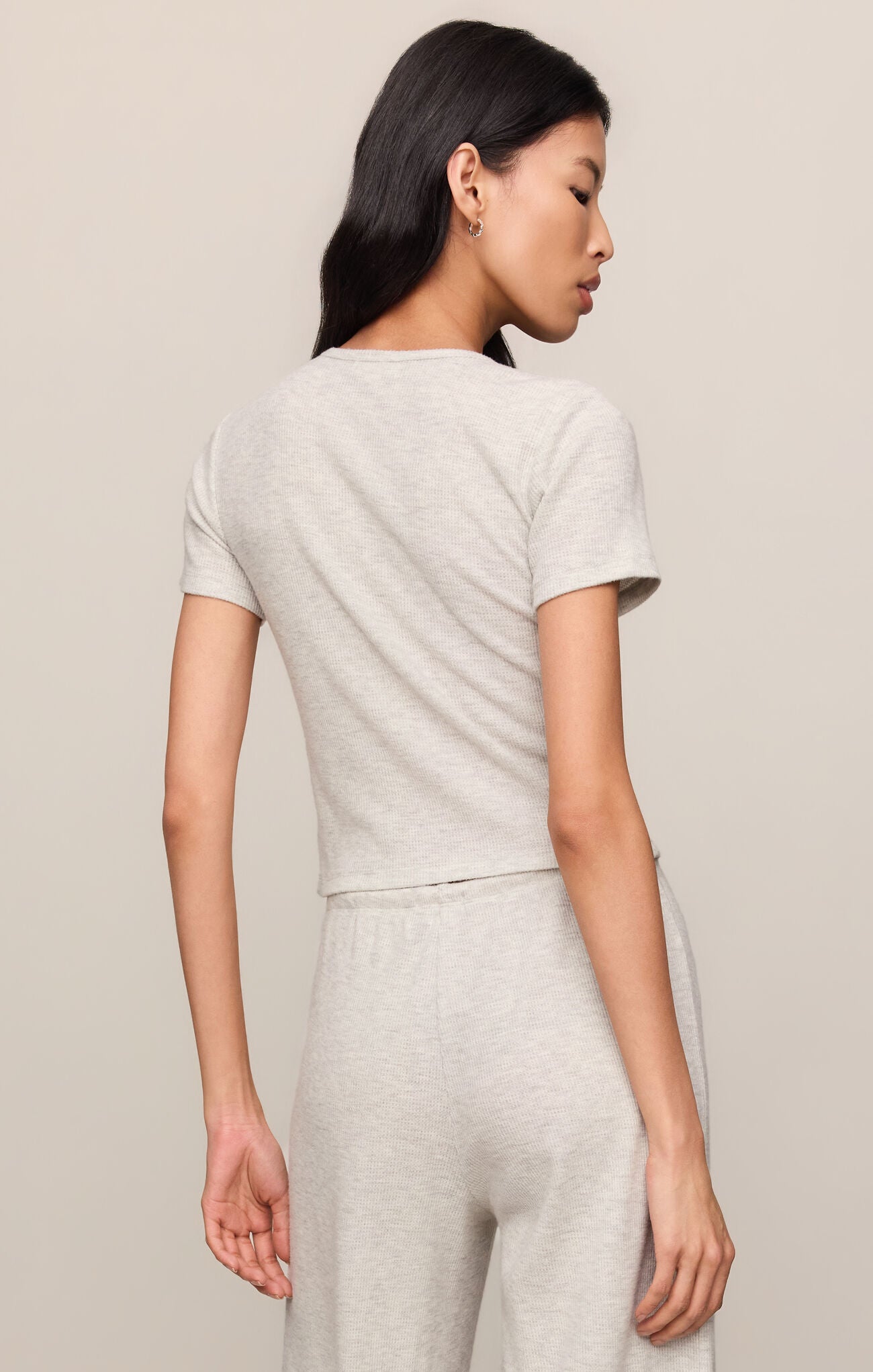 Z Supply Waffle Tee- Feather Grey