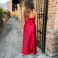 Jessamine Maxi Dress- Dark Red