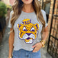 LSU Sailor Mike Crop Tee- Grey