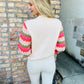 Bishop Pattern Sleeve Sweater- Cream