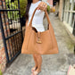 Milan Hobo Tote- Camel
