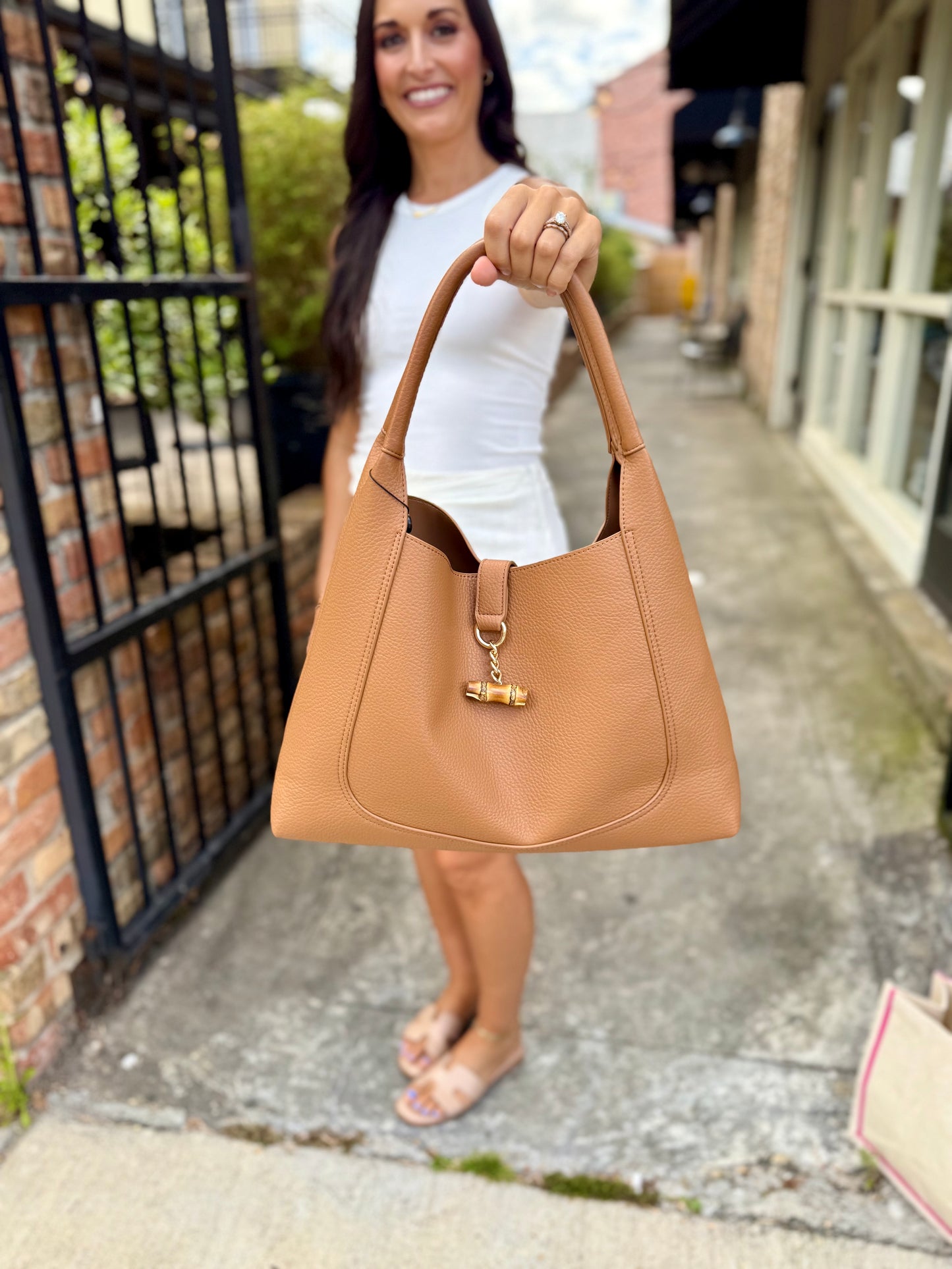 Milan Hobo Tote- Camel