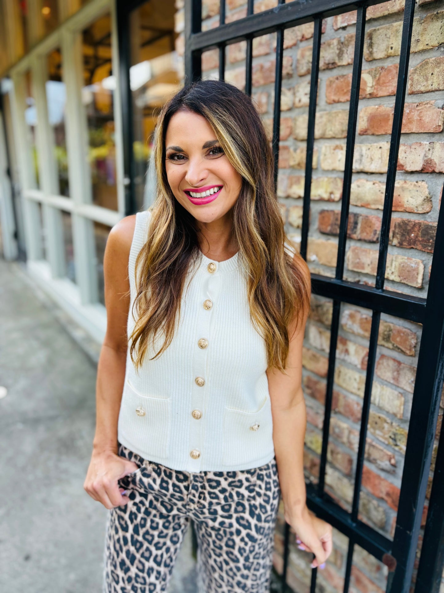 Aliya Sweater Top- Cream