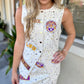 Queen LSU Scattered Logo Rhinestone Vest