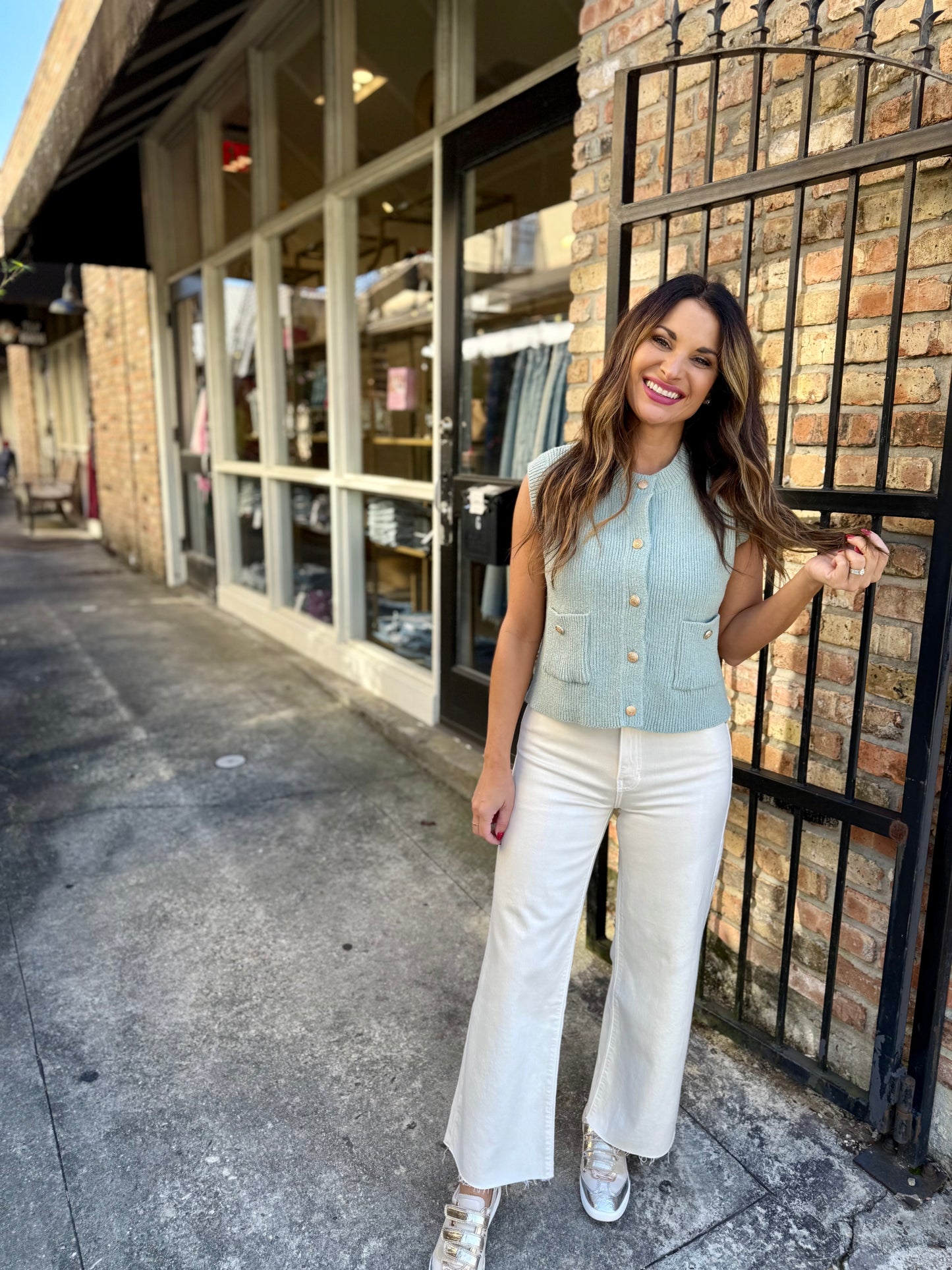 Womack Rib Vest Top- Dk Sage