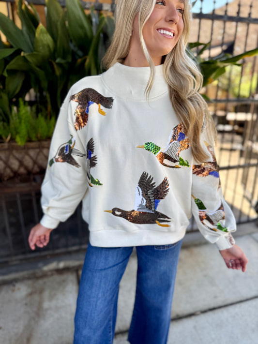 Queen Flying Mallard Sweater
