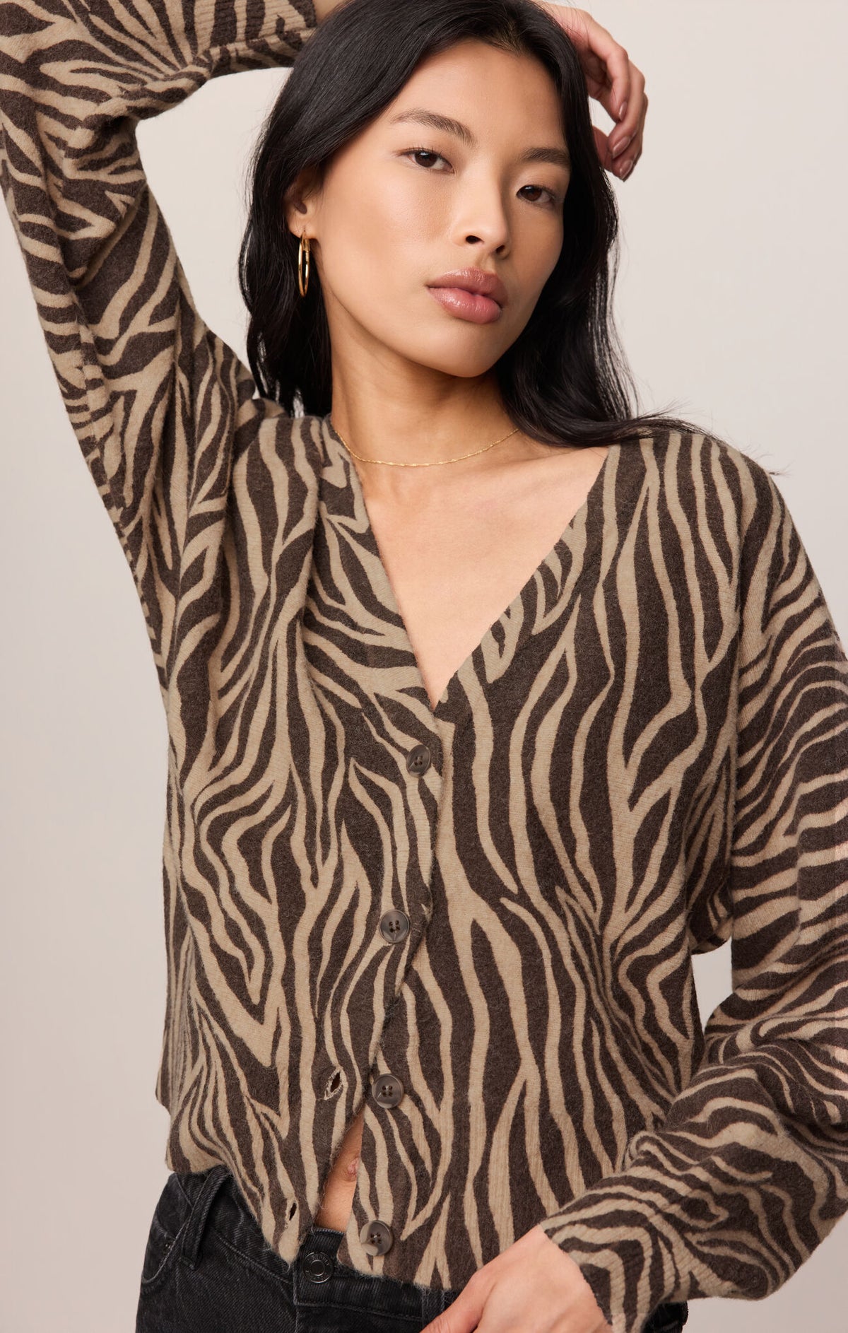 Z Supply All The Wild Cardigan- Dark Chocolate