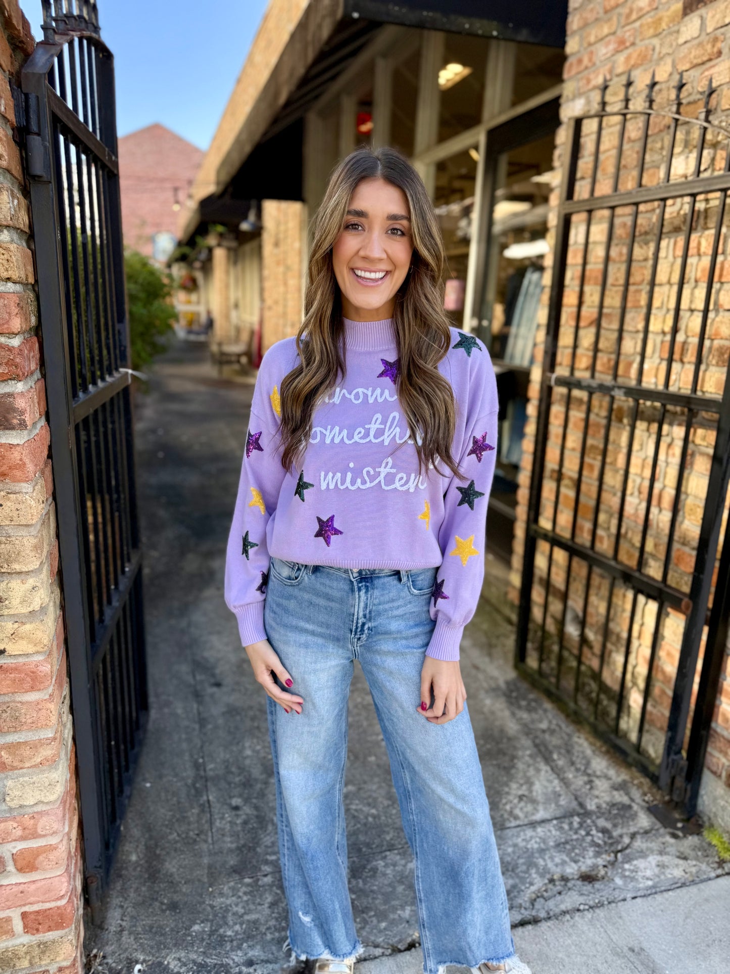 Throw Me Something Mock Neck Sweater