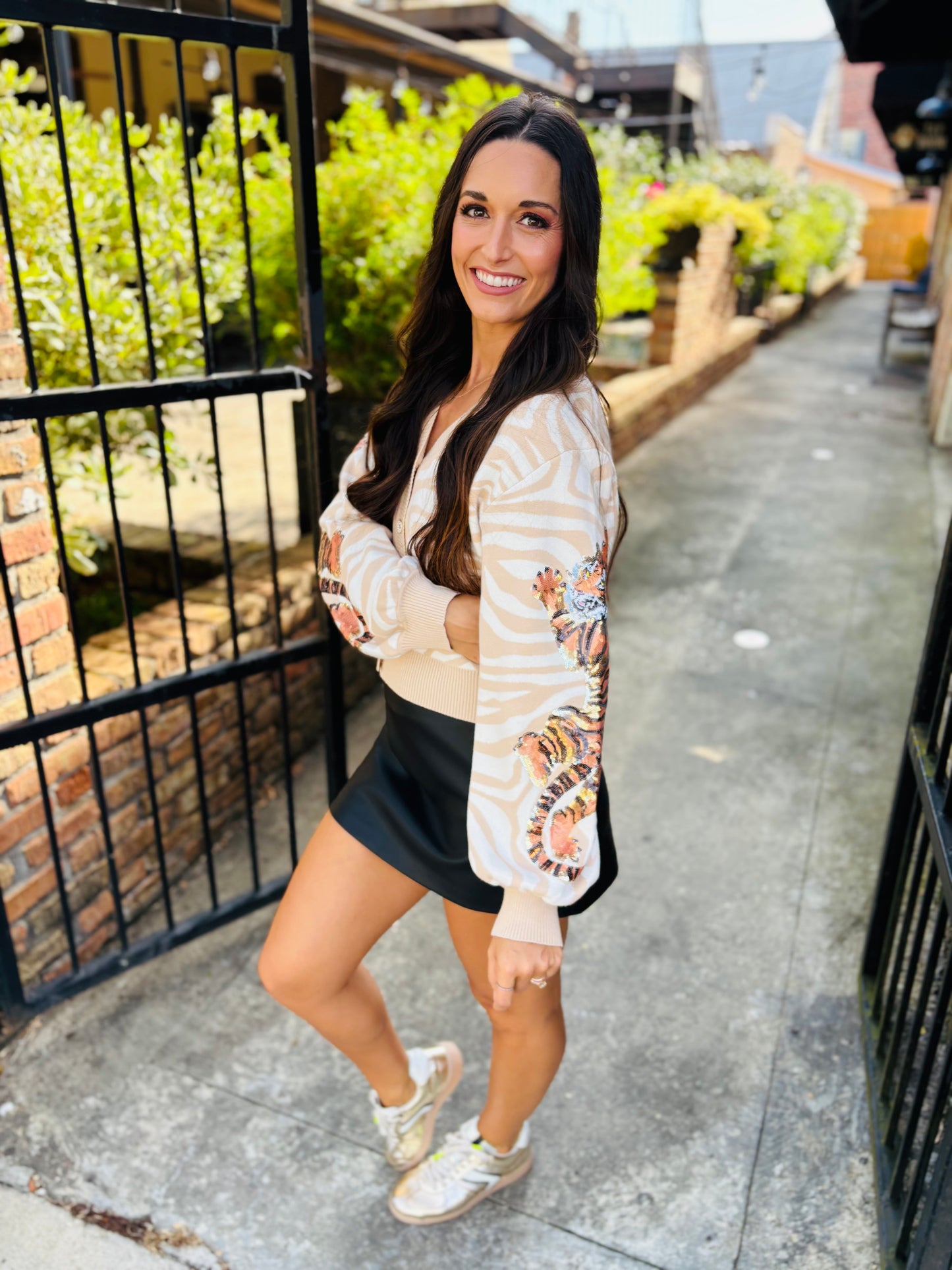 Tiger on Tiger Cardigan- Ivory