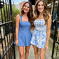 Pattaya Belted Romper- Sky Blue