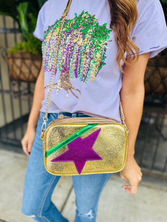 Golden Mardi Gras Bag