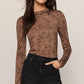 Z Supply Onyx Snake LS Top- Cocoa Ban