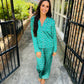 Charlotte in a Bow Pajamas- Green