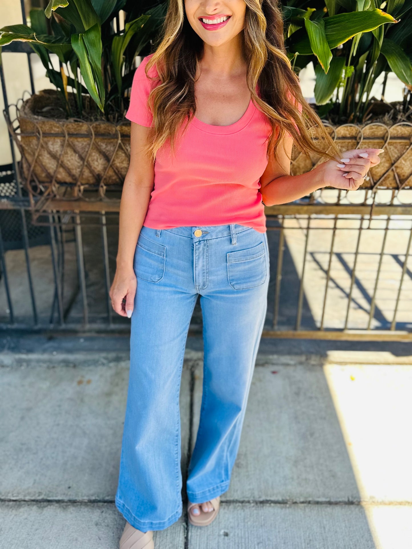 Z Supply Sirena SS Tee- Sunset Pink
