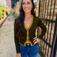 Arwen Cardigan- Dark Olive