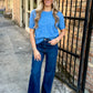 Alexi SS Sweater Top- Blue