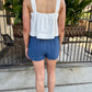 Z Supply Perfect Twill Short- Twilight Blue