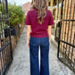 Brandon Sweater Top- Merlot