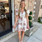 Alvina Floral Button Mini Dress