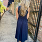 Henley Maxi Dress- Navy