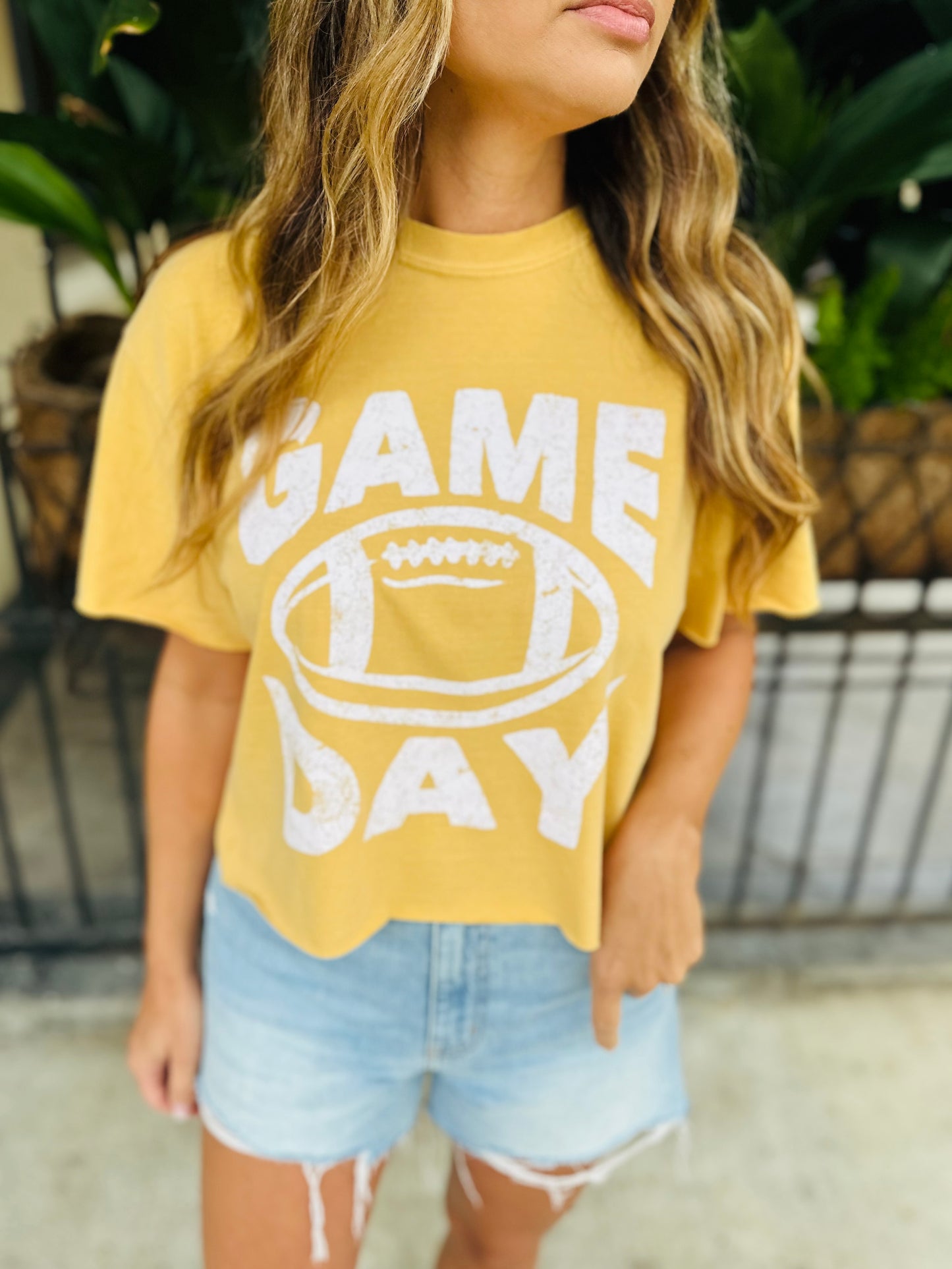 Basic Game Day Graphic Tee- Mustard