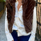 Luxie Vest- Dk Espresso