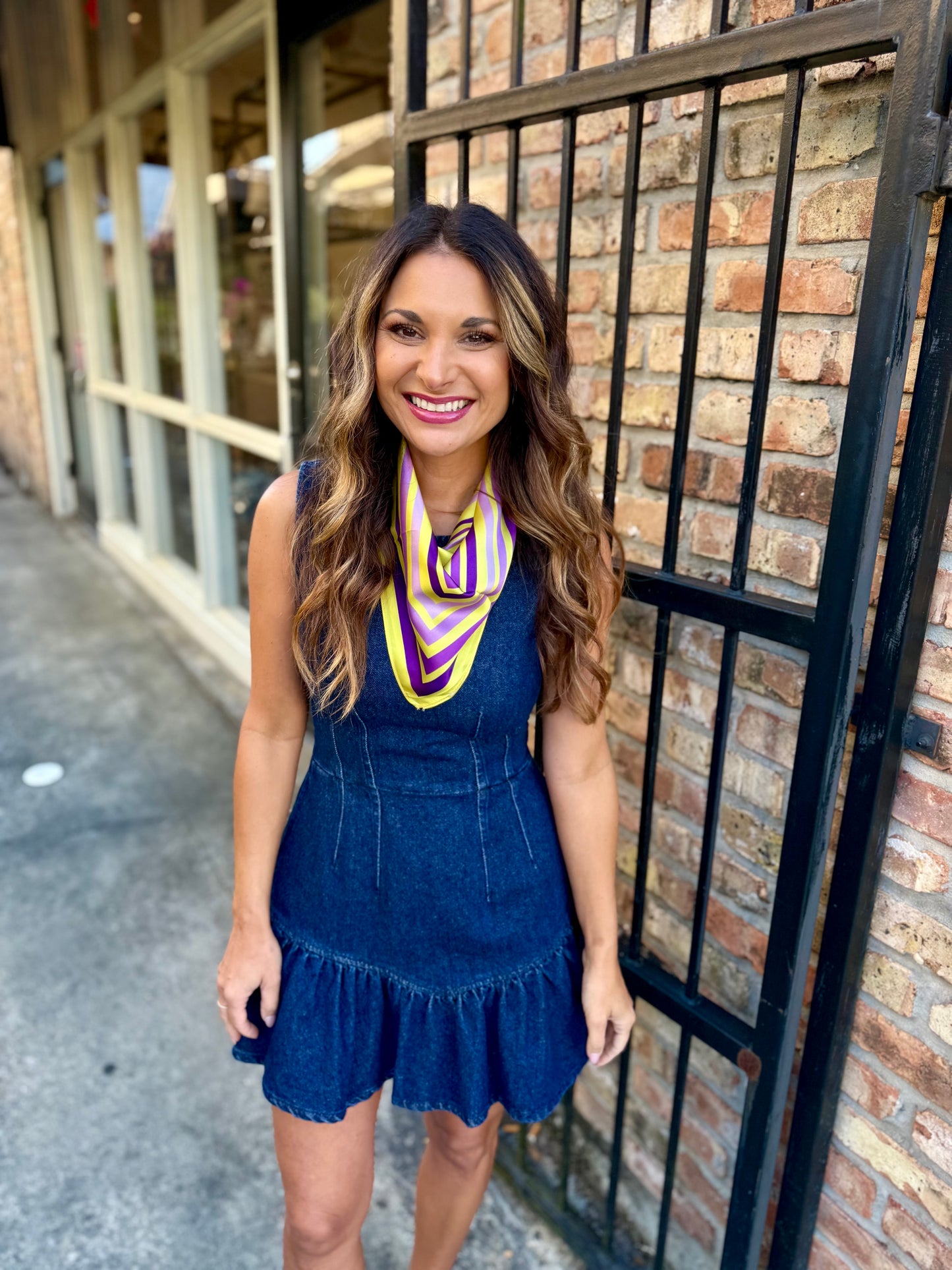 Laurel Denim Ruffle Dress