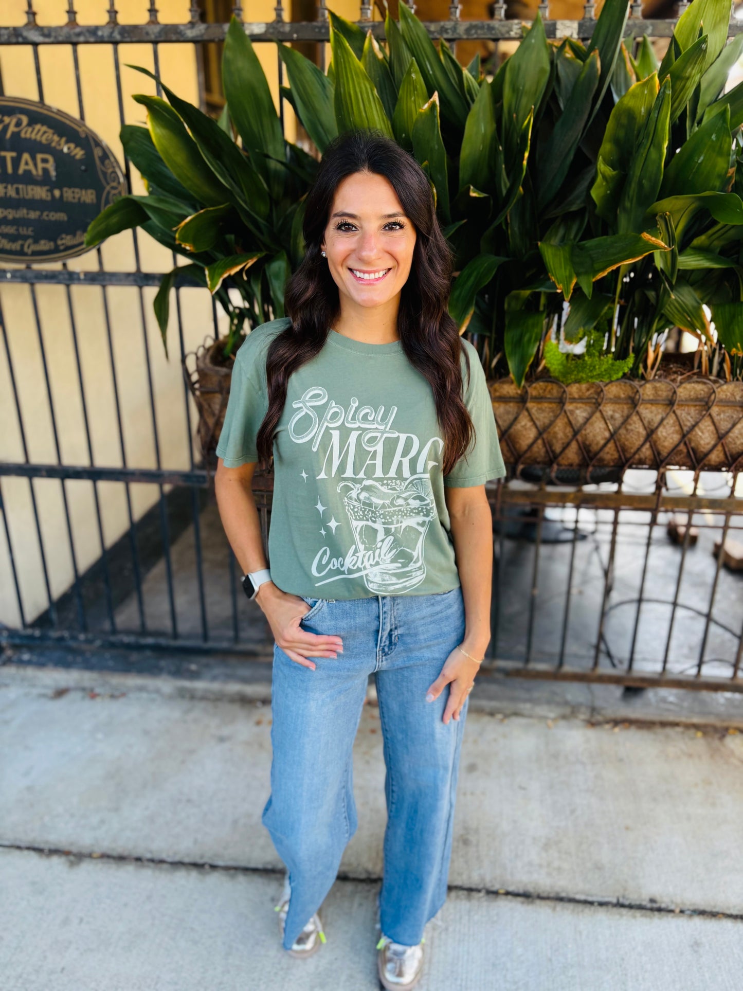 Z Supply Spicy Marg Boyfriend Tee- Hunter Green