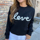 Pearl Love Sweatshirt- Black