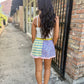 Queen Colorblock Stripe Skort