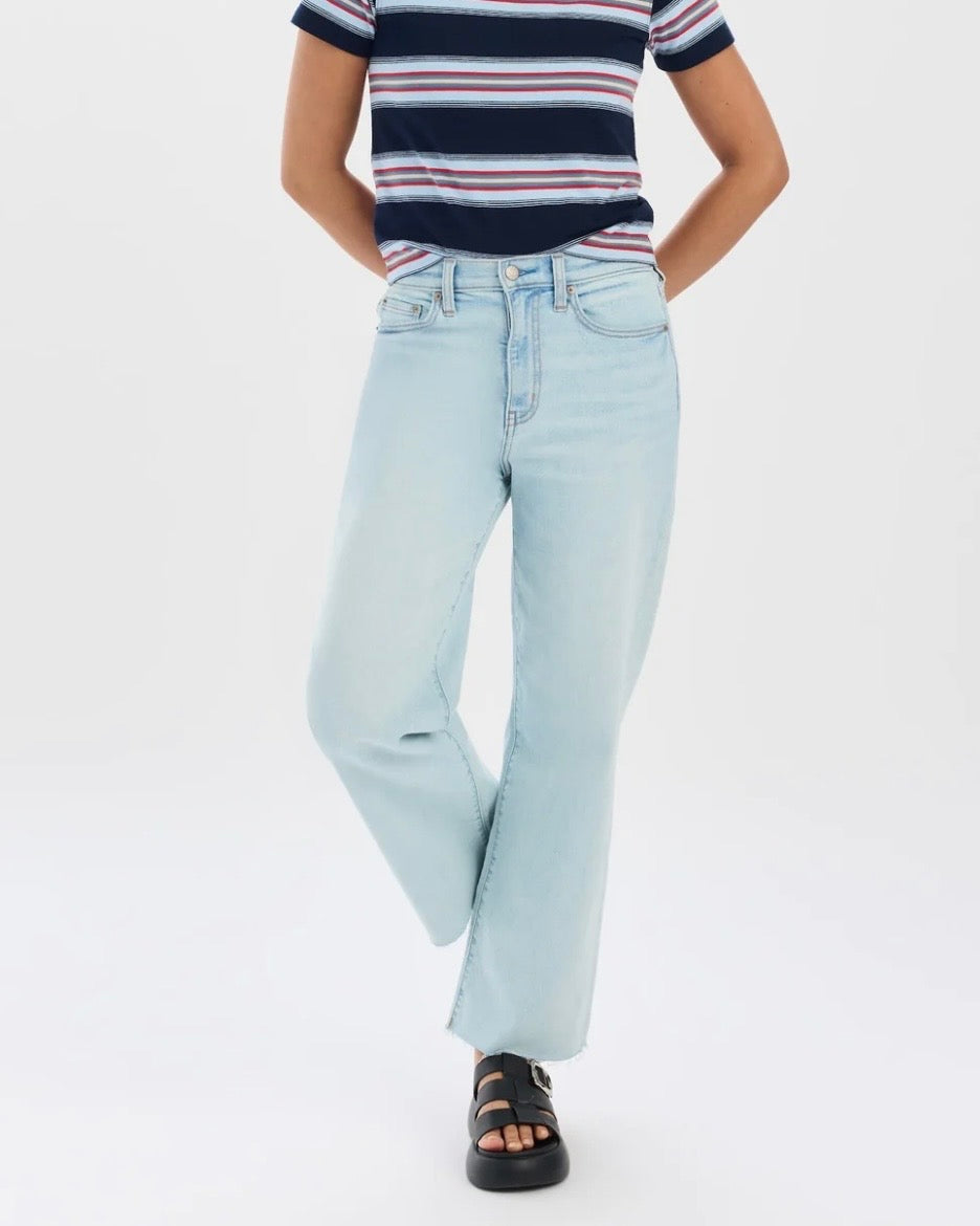 Pleaser High Rise Wide Ankle Denim- Detour