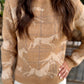 Cerise Horse Sweater- Taupe