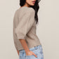 Z Supply Valor Short Sleeve Cardigan- Natural Heather