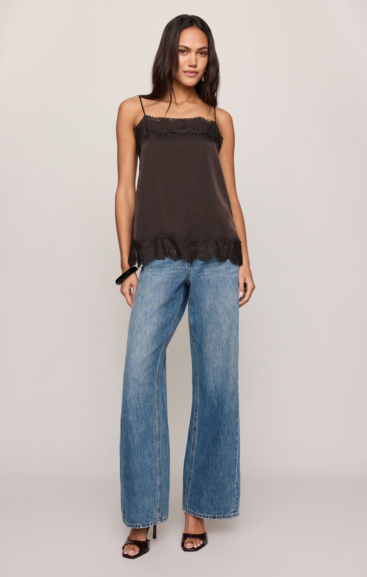 Z Supply Roselle Lace Cami-Cocoa Bean