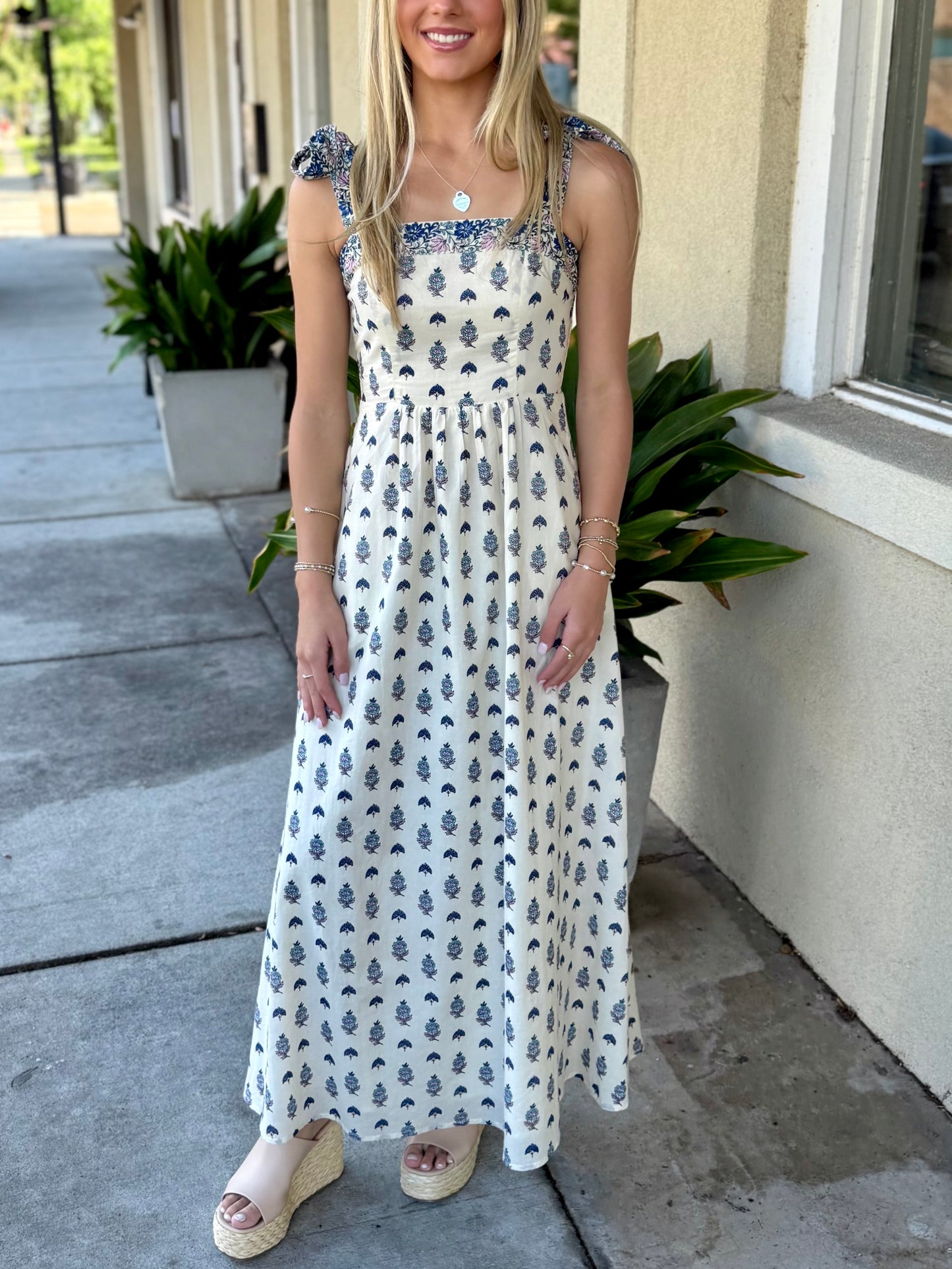 Santa Barbara Dress- Power Blue