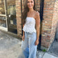 Alice Eyelet Top- White