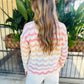 Chevron Stripe Sweater- Cream