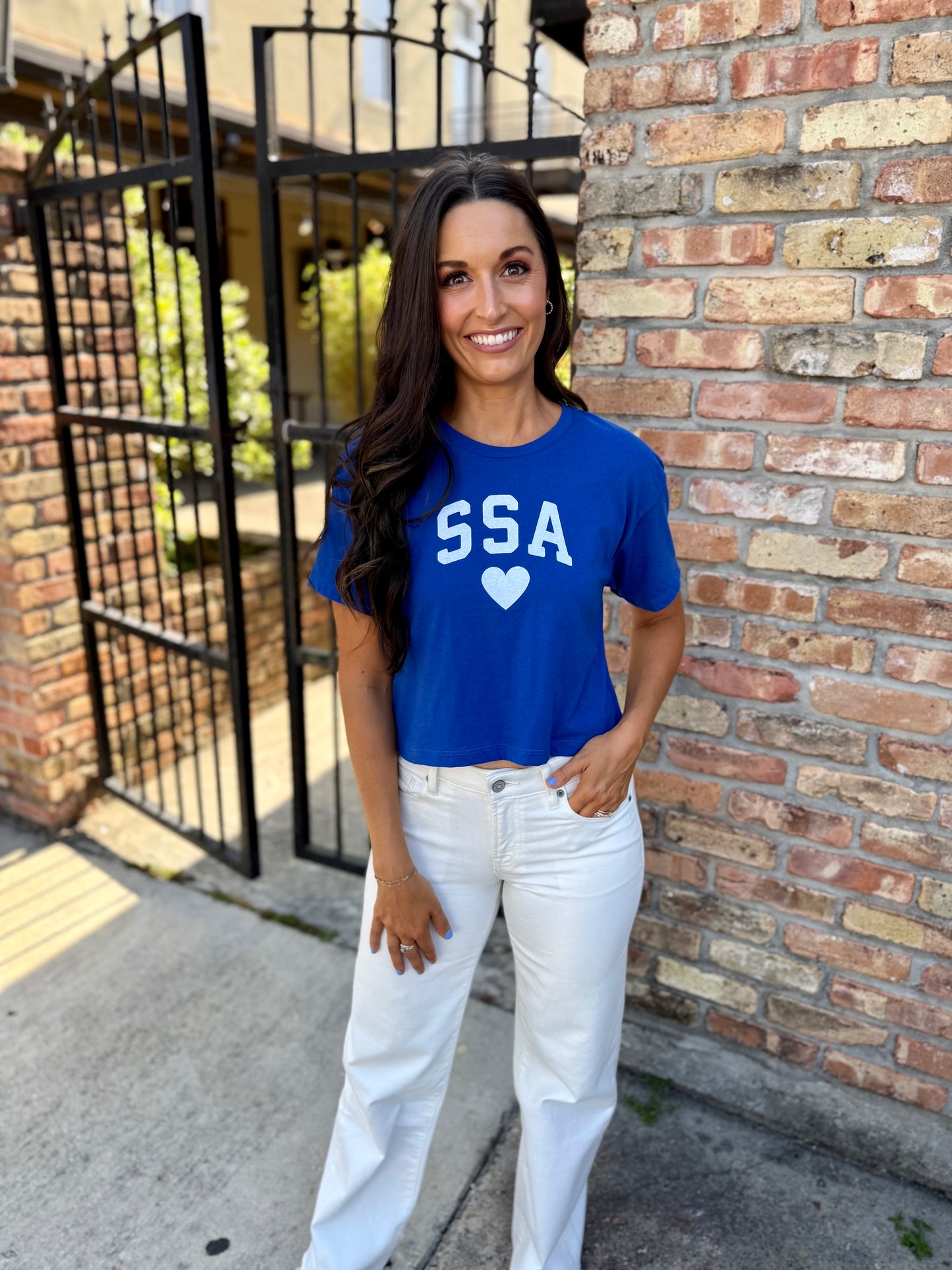 SSA Heart Top- Royal Blue