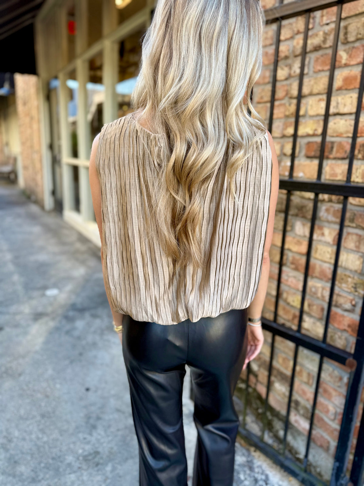 City Daze Top- Taupe