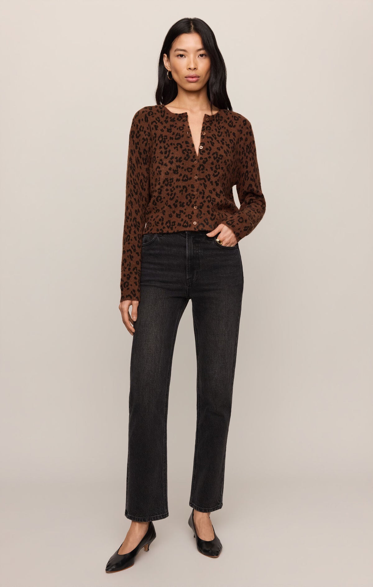 Z Supply Medina Leopard Cardigan- Burnt Umber