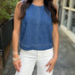 Z Supply Sun Seeker Denim Tank- Deep Water